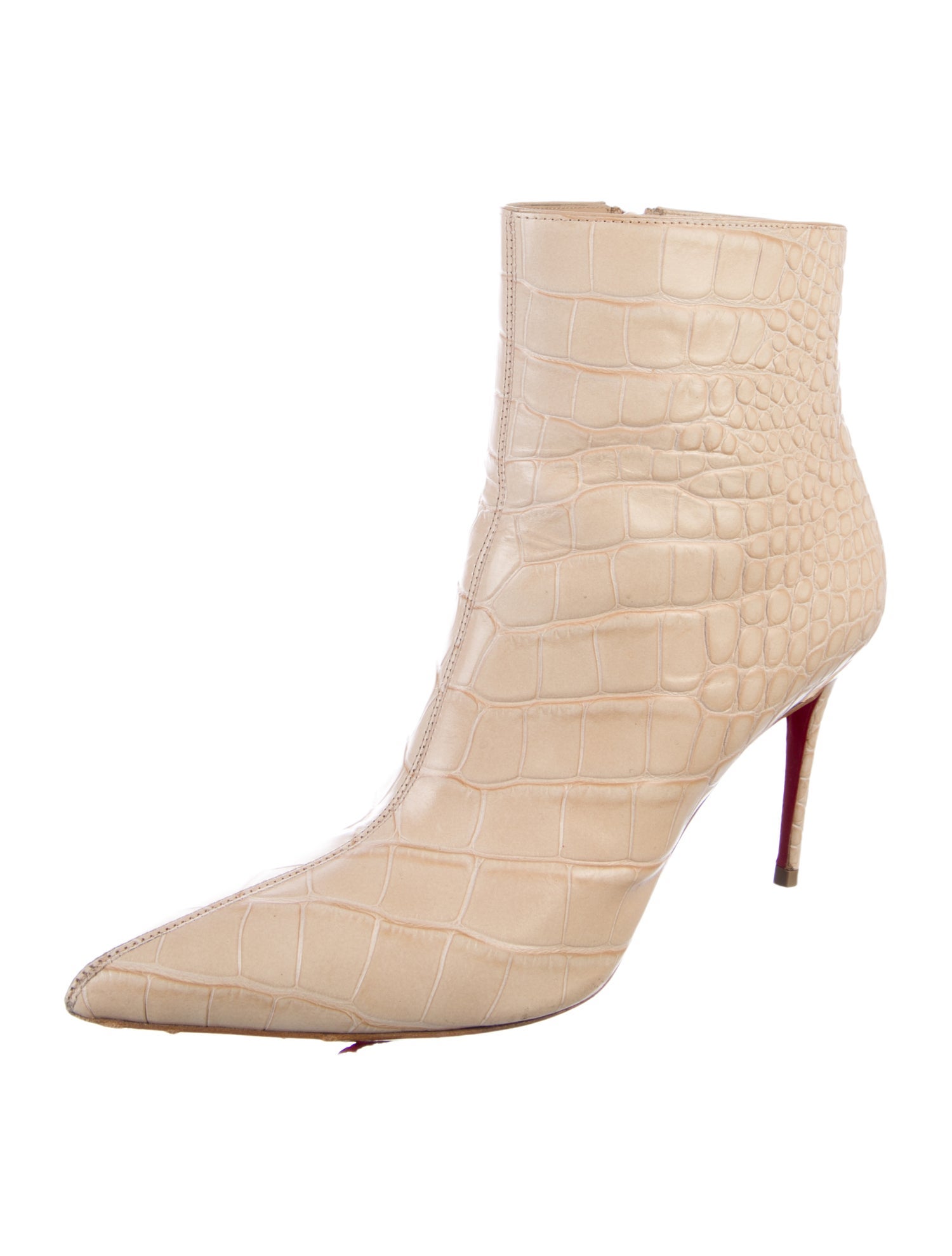 Christian Louboutin Embossed Leather Boots