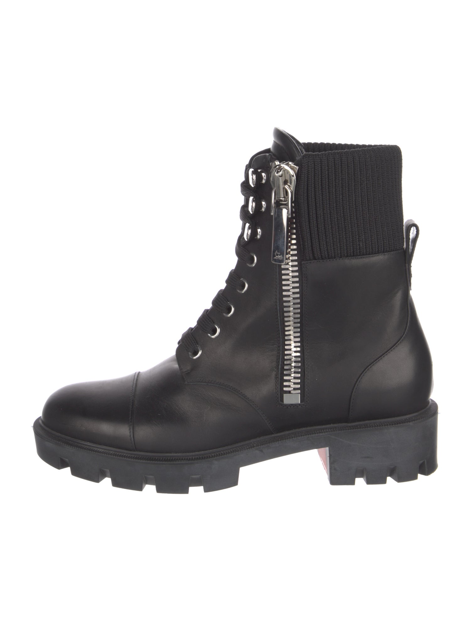 Christian Louboutin Leather Combat Boots