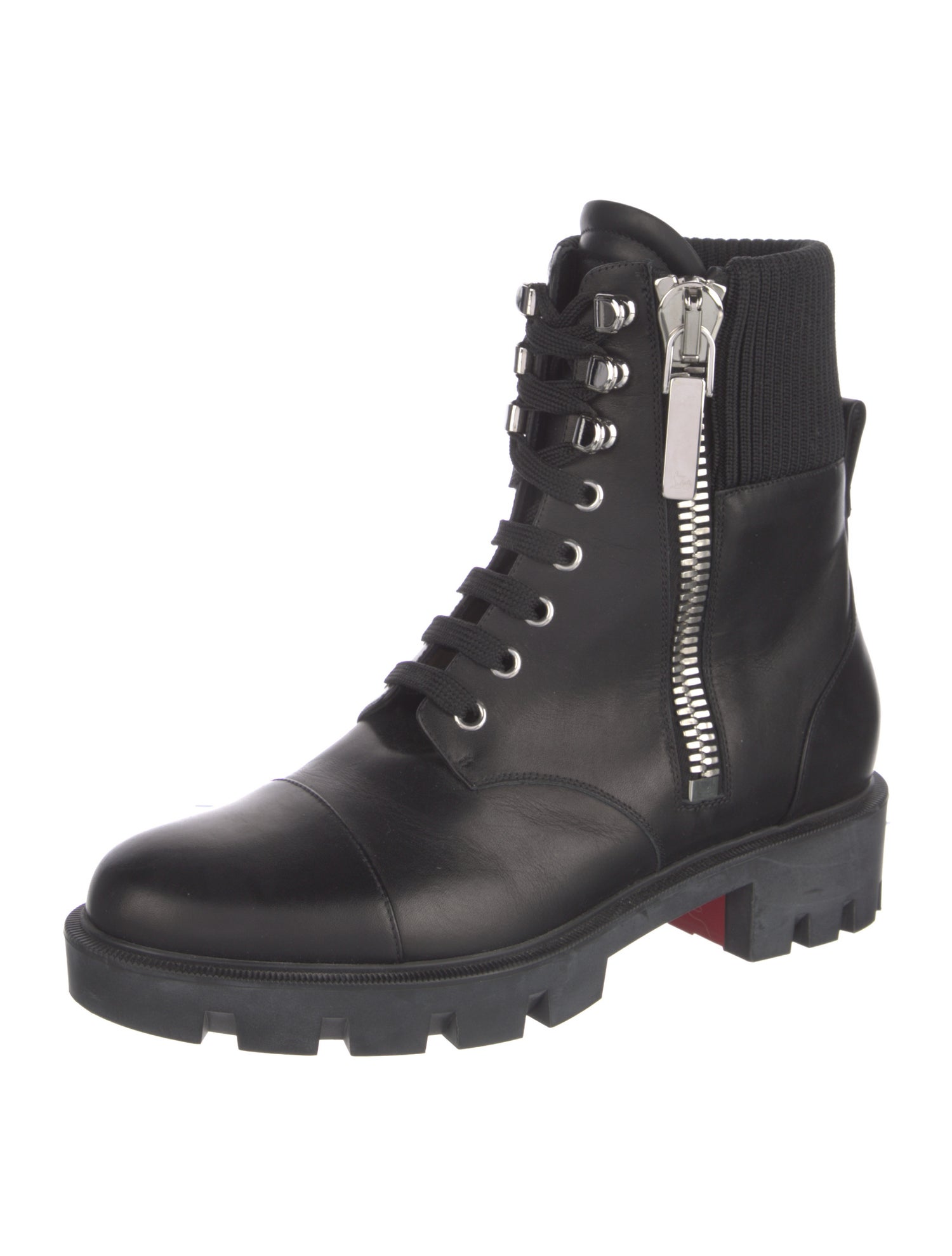 Christian Louboutin Leather Combat Boots