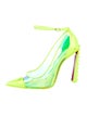 Christian Louboutin Spike Accents PVC Slingback Pumps