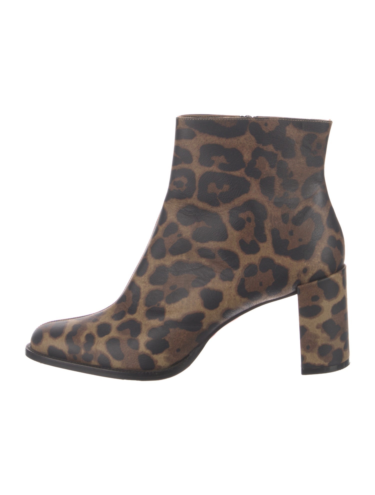 Christian Louboutin Leather Animal Print Boots