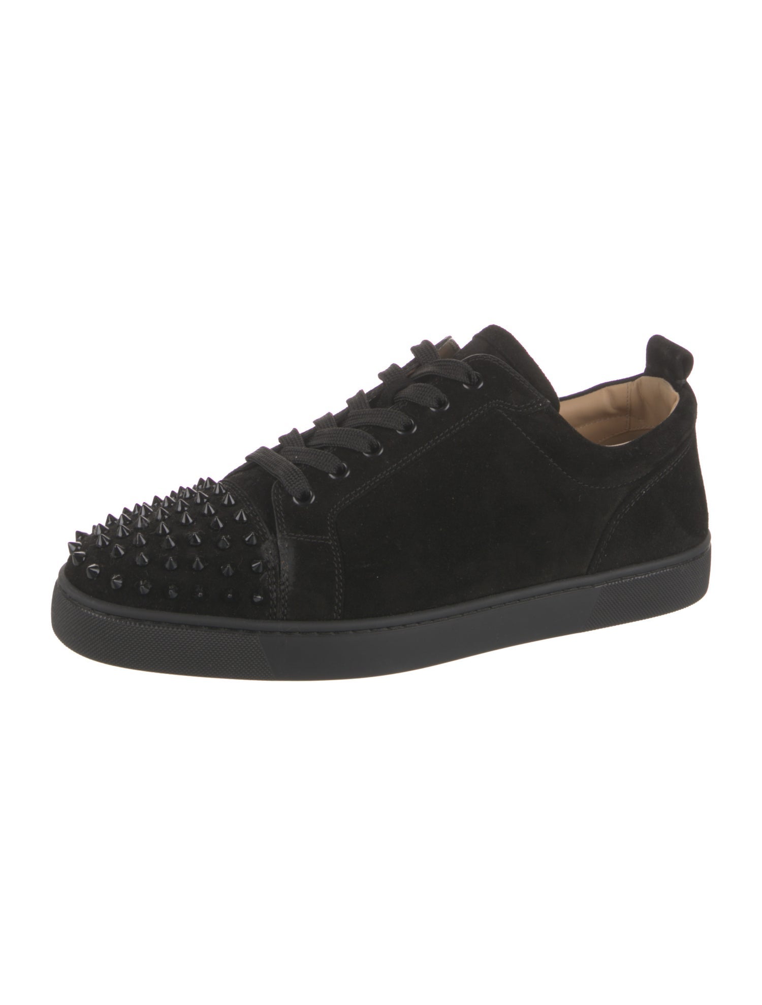 Christian Louboutin Spike Accents Suede Sneakers