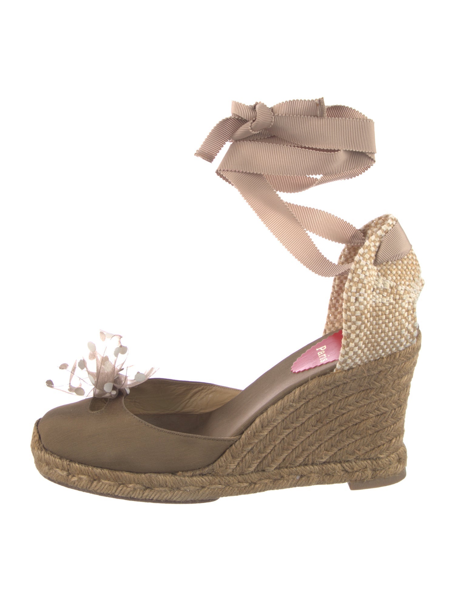 Christian Louboutin Canvas Colorblock Pattern Espadrilles