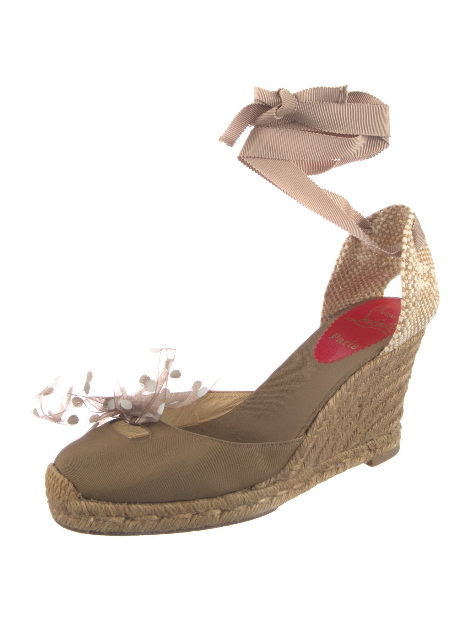 Christian Louboutin Canvas Colorblock Pattern Espadrilles