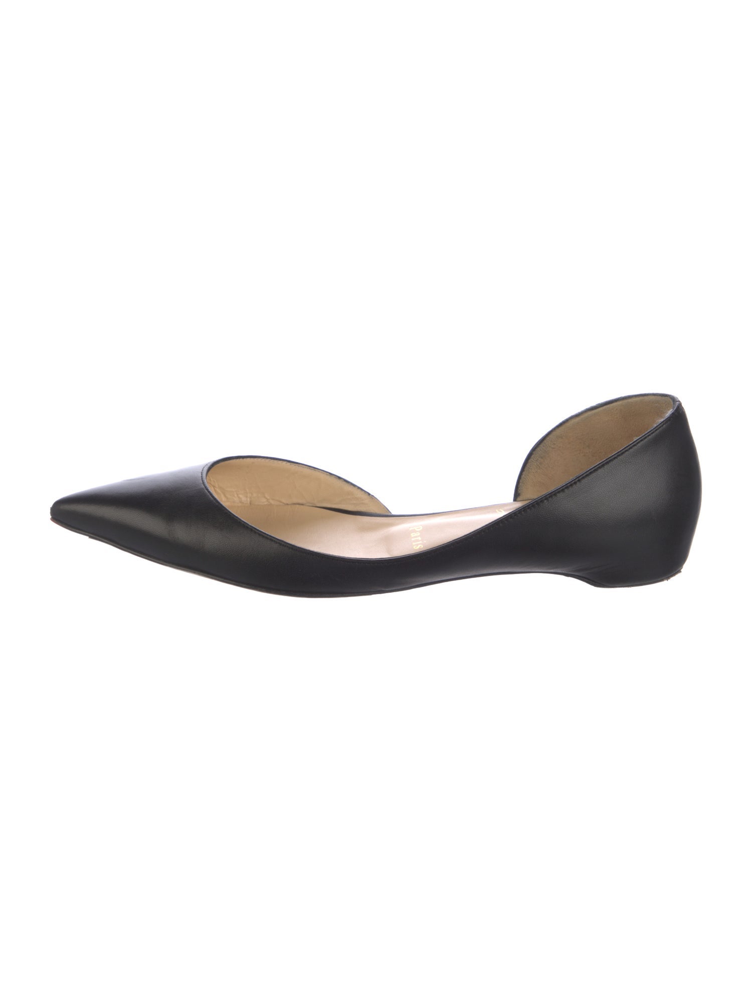 Christian Louboutin Leather D'Orsay Flats