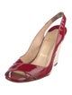 Christian Louboutin Patent Leather Slingback Sandals