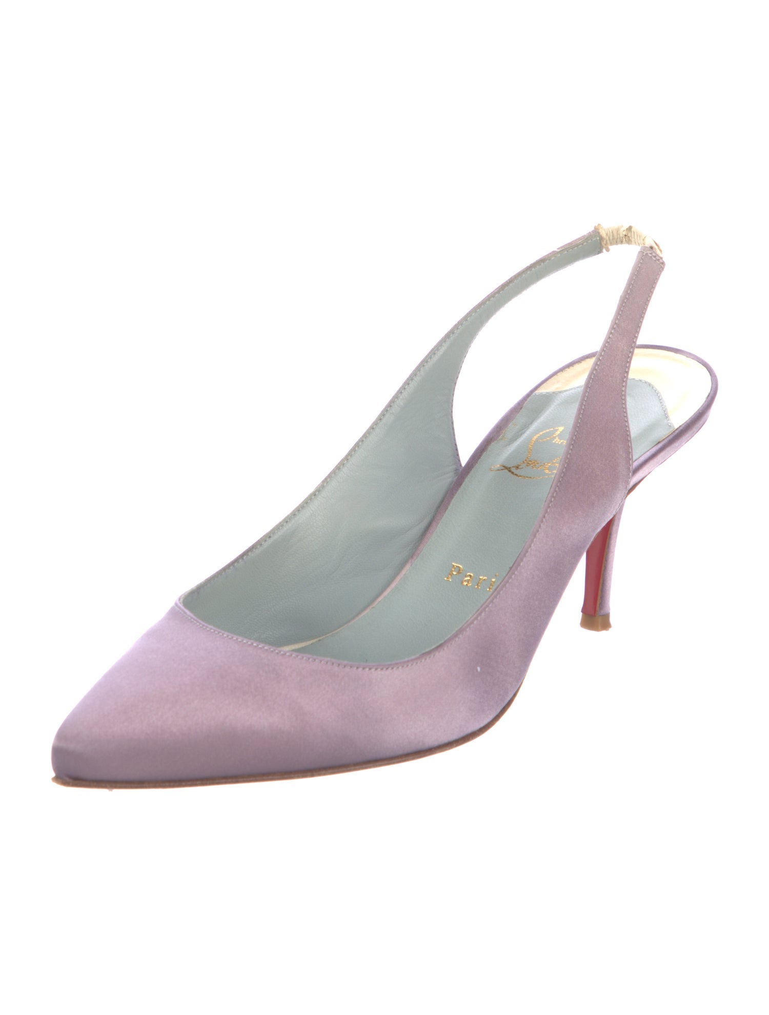 Christian Louboutin Satin Slingback Pumps