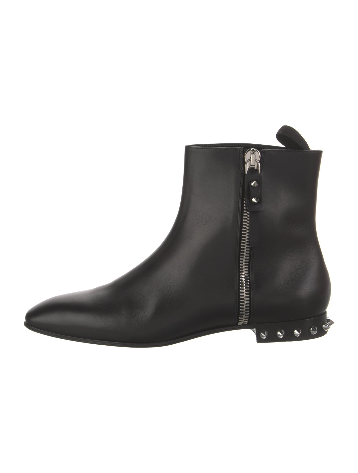 Christian Louboutin Spike Accents Leather Chelsea Boots