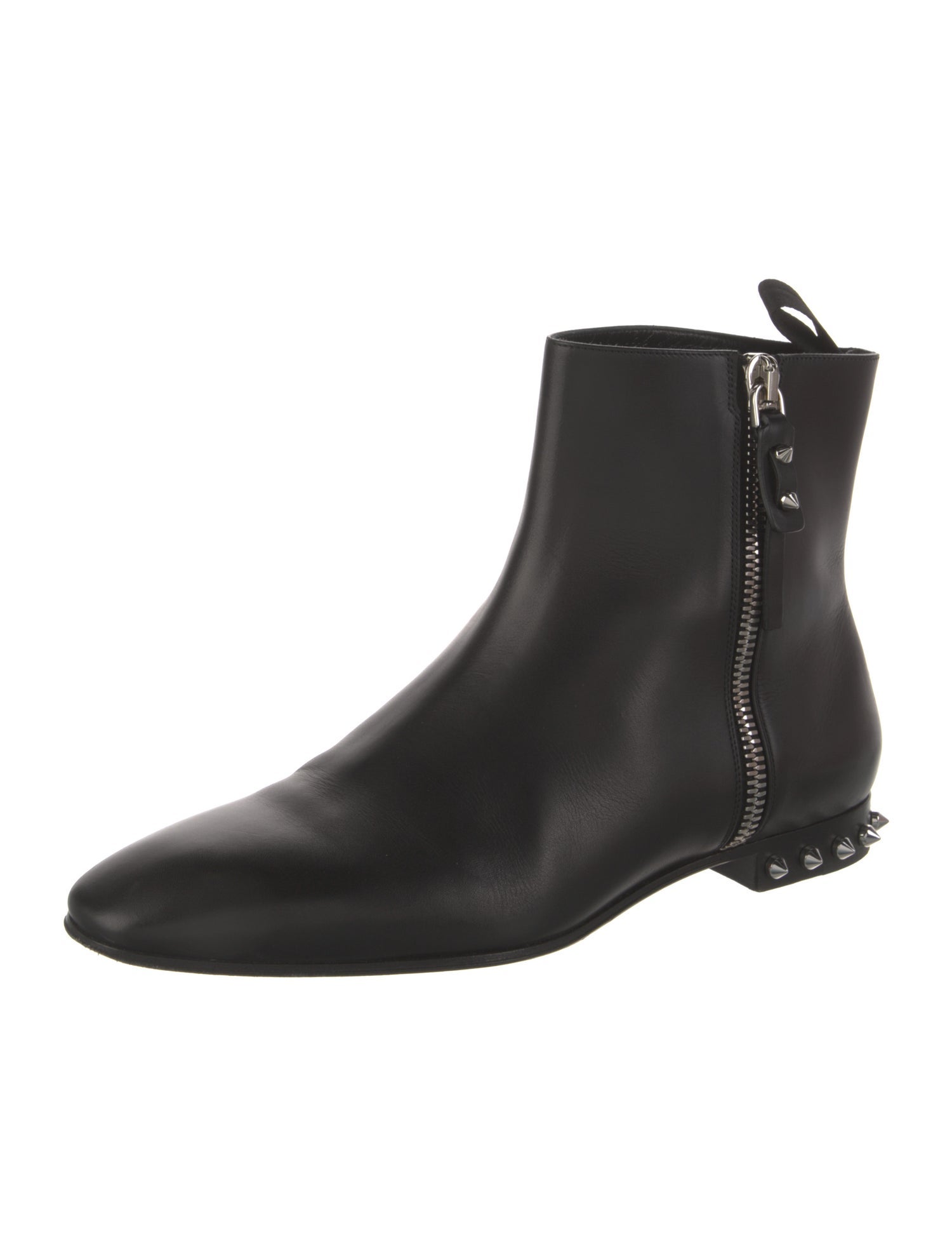 Christian Louboutin Spike Accents Leather Chelsea Boots