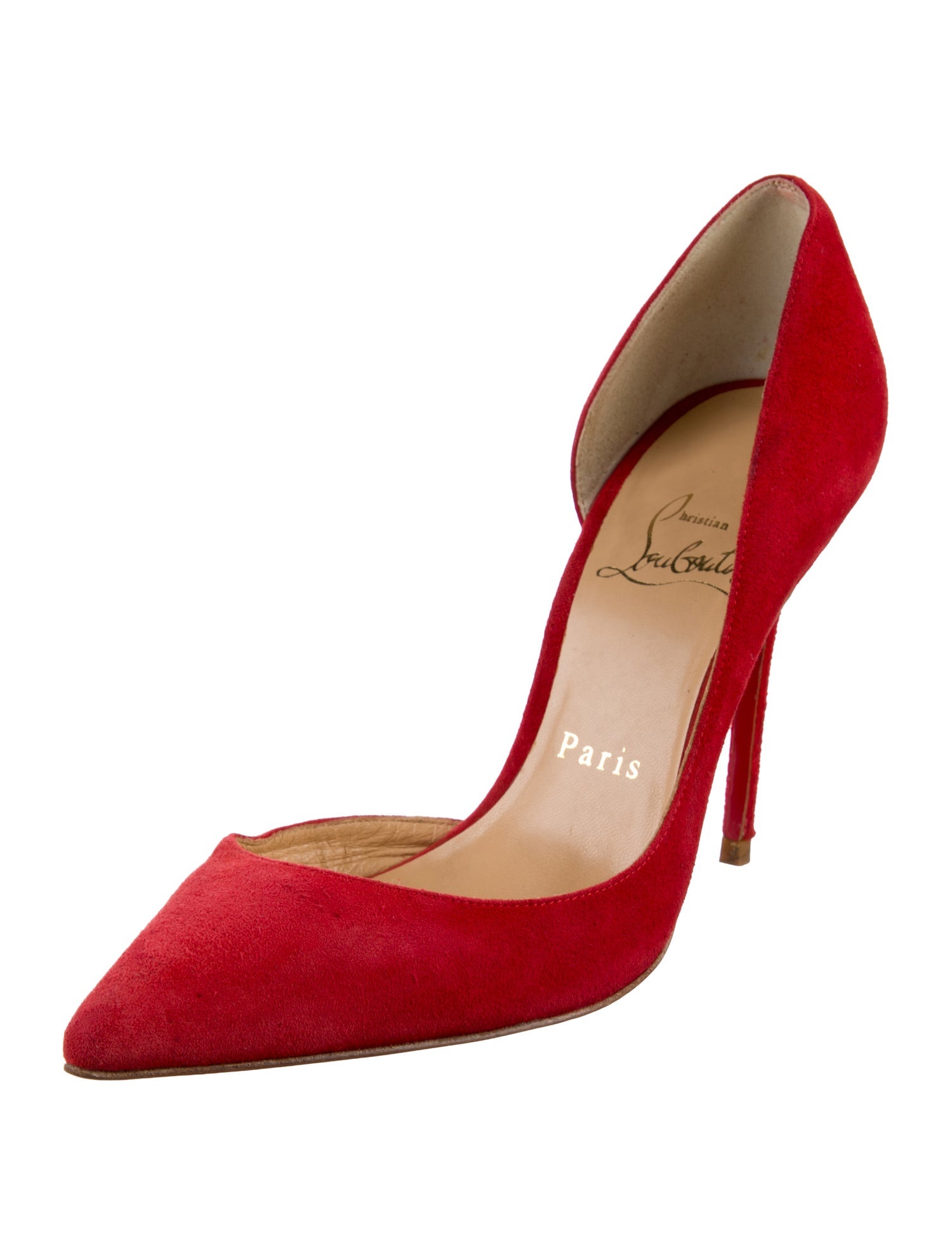 Christian Louboutin Suede D'Orsay Pumps