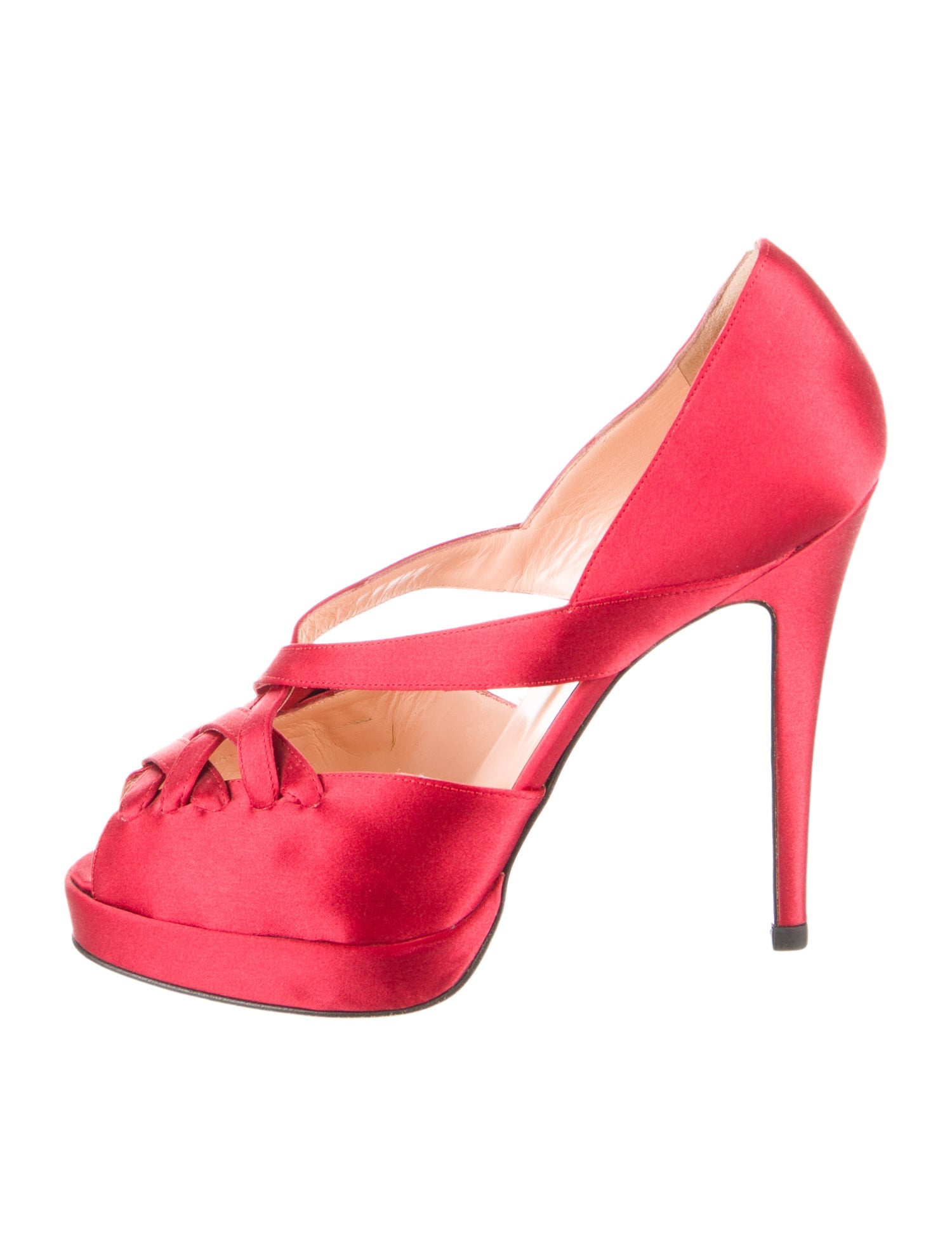 Christian Louboutin Satin D'Orsay Pumps