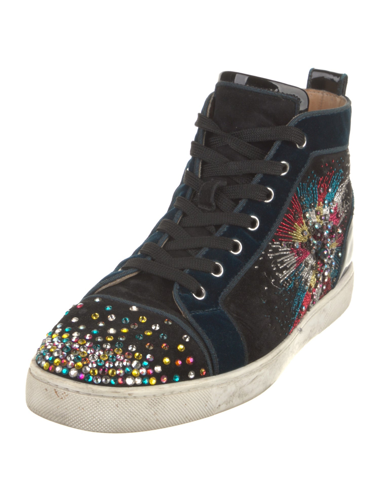 Christian Louboutin Suede Printed Sneakers