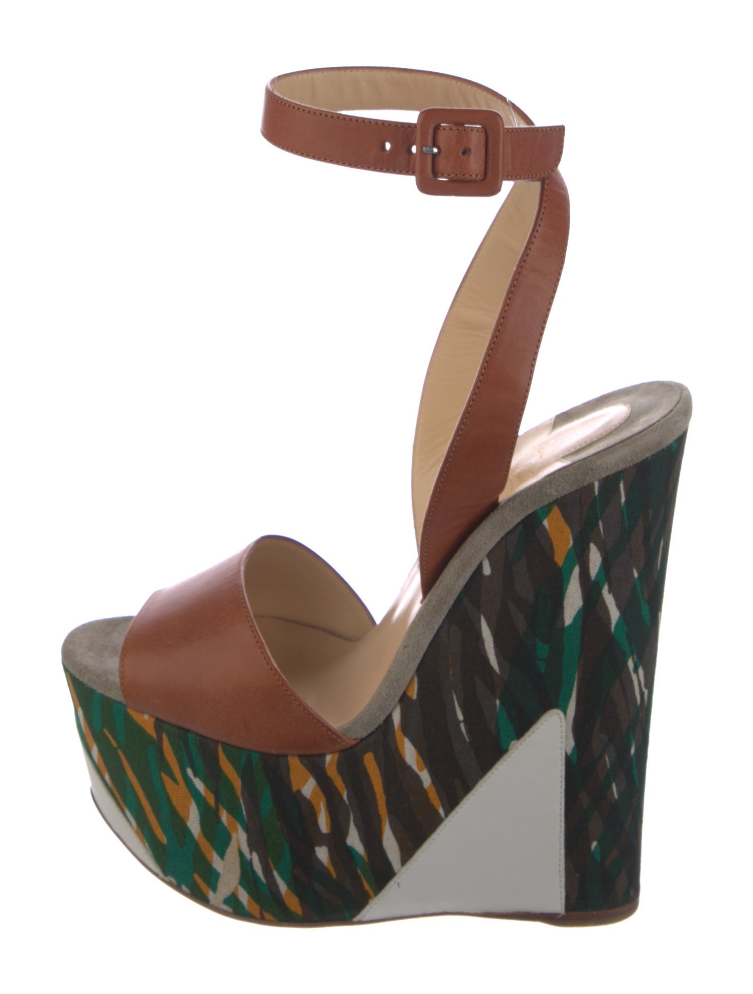 Christian Louboutin Leather Printed Sandals