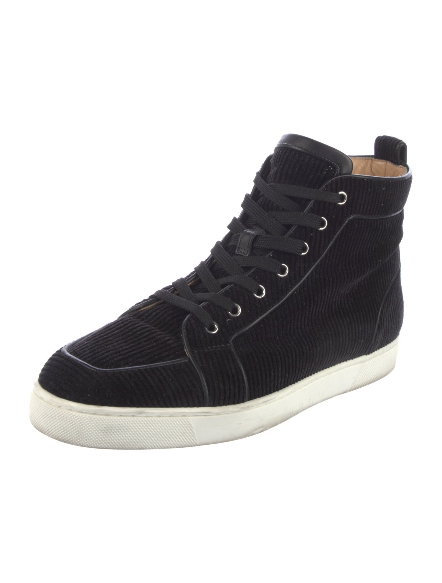 Christian Louboutin Velvet Leather Trim Embellishment Sneakers