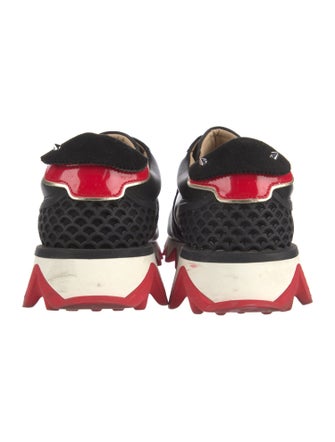 Christian Louboutin Spike Accents Leather Athletic Sneakers