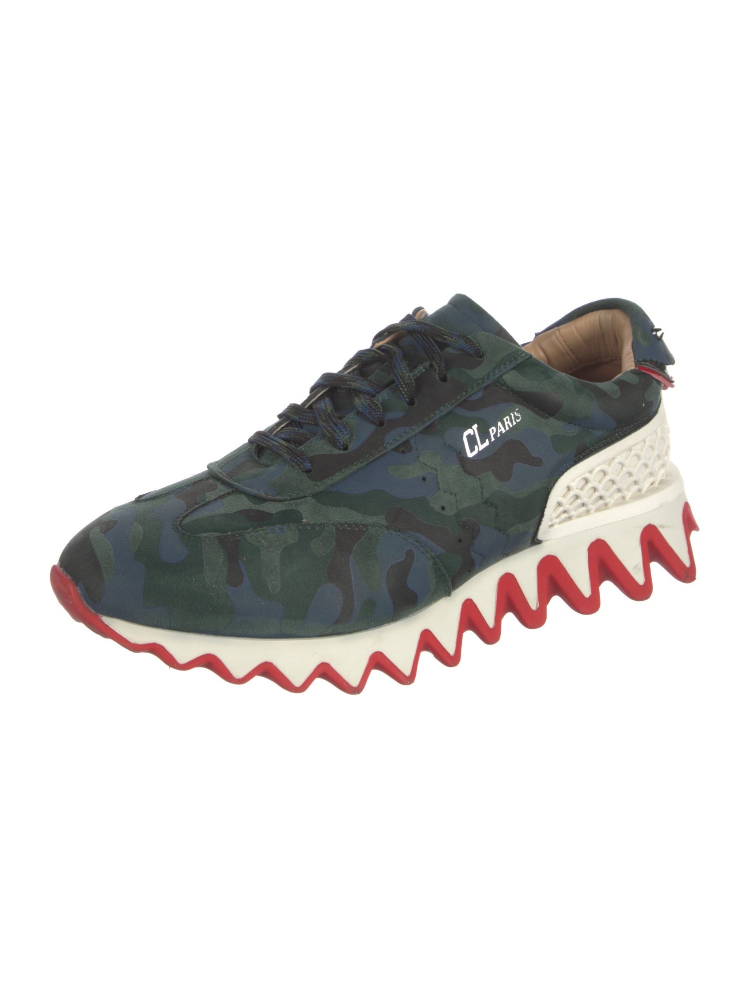 Christian Louboutin Suede Printed Sneakers