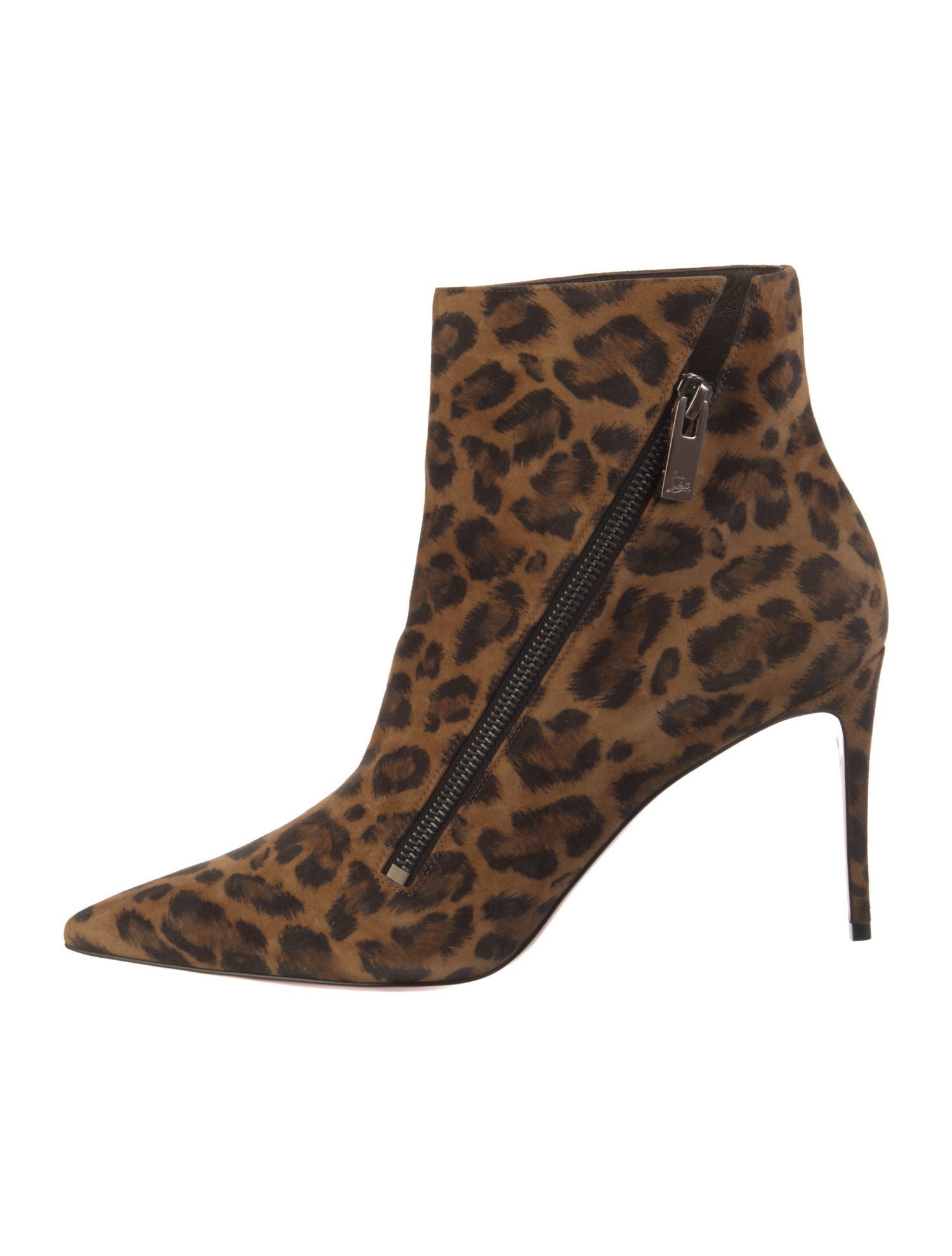 Christian Louboutin Suede Animal Print Boots