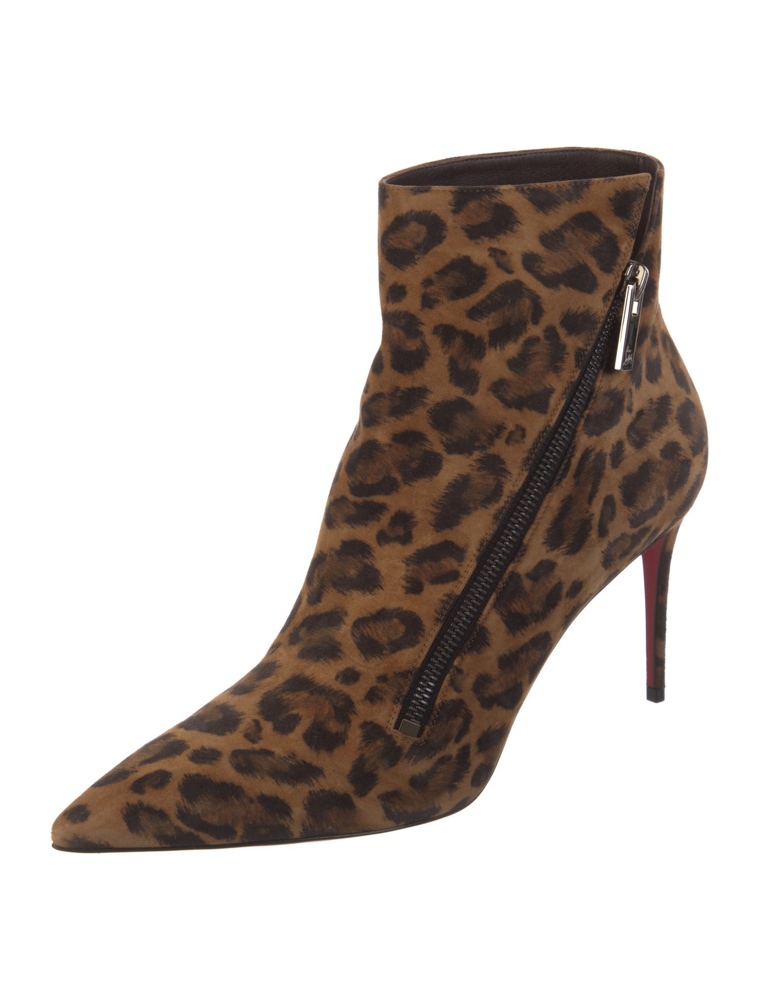 Christian Louboutin Suede Animal Print Boots
