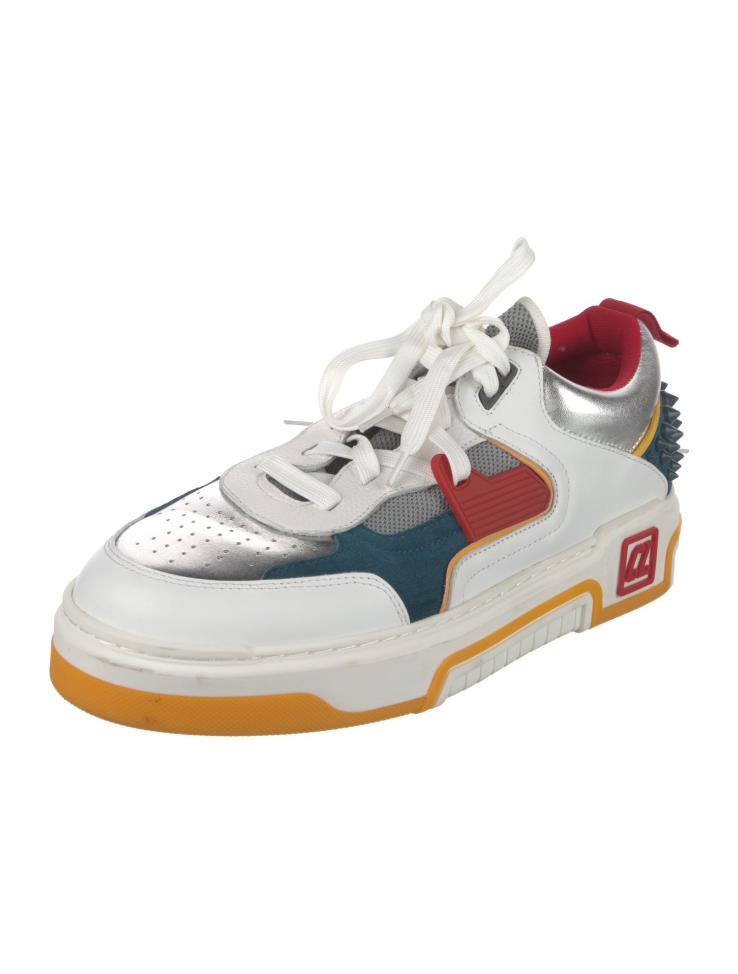 Christian Louboutin Spike Accents Leather Athletic Sneakers