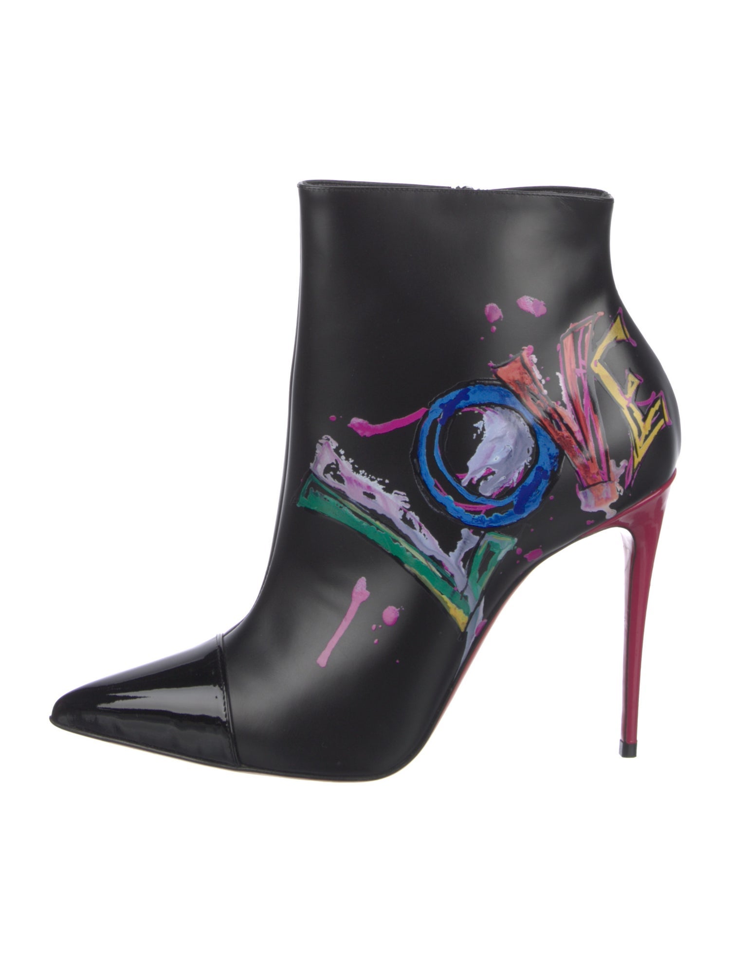 Christian Louboutin Leather Printed Boots