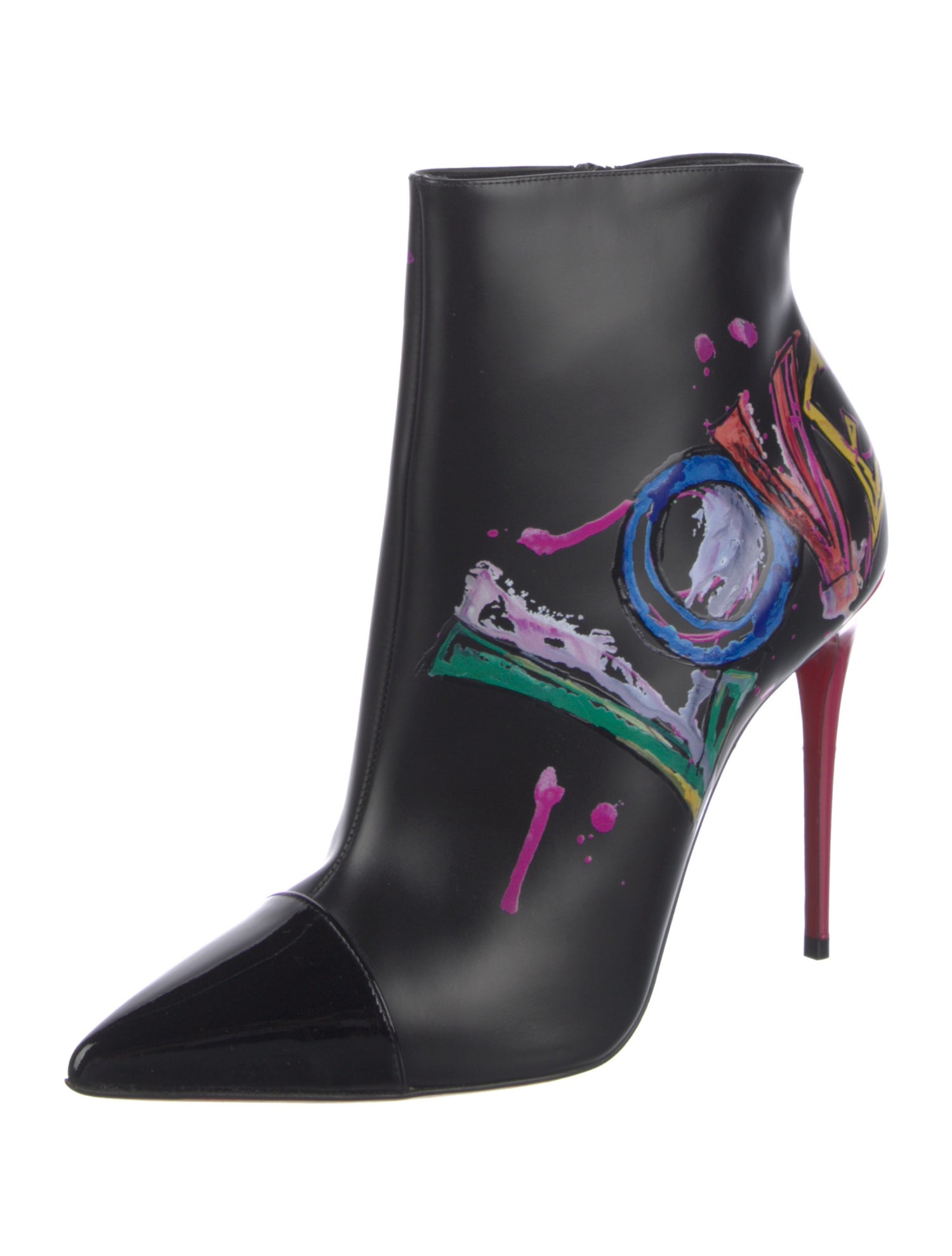Christian Louboutin Leather Printed Boots