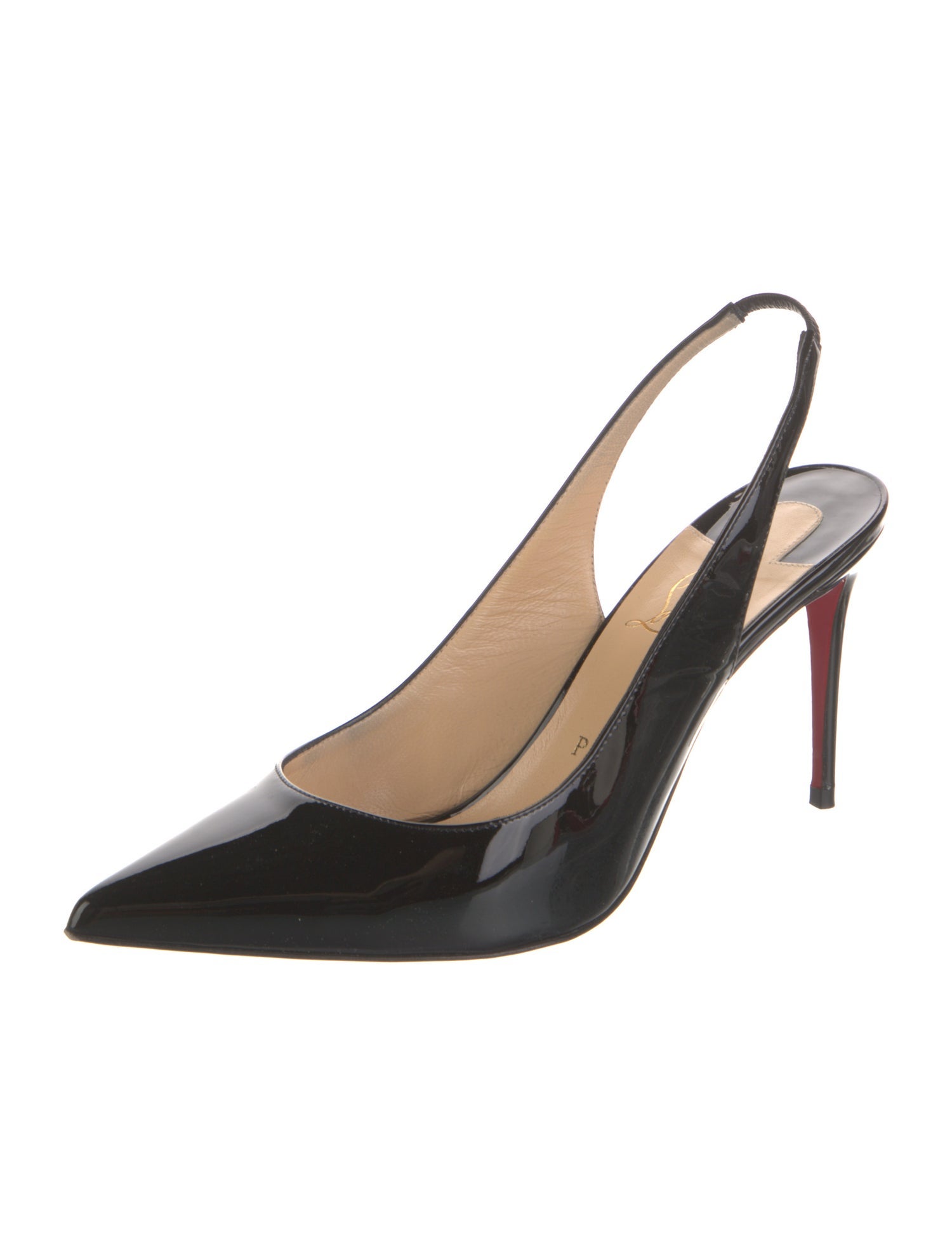 Christian Louboutin Patent Leather Slingback Pumps