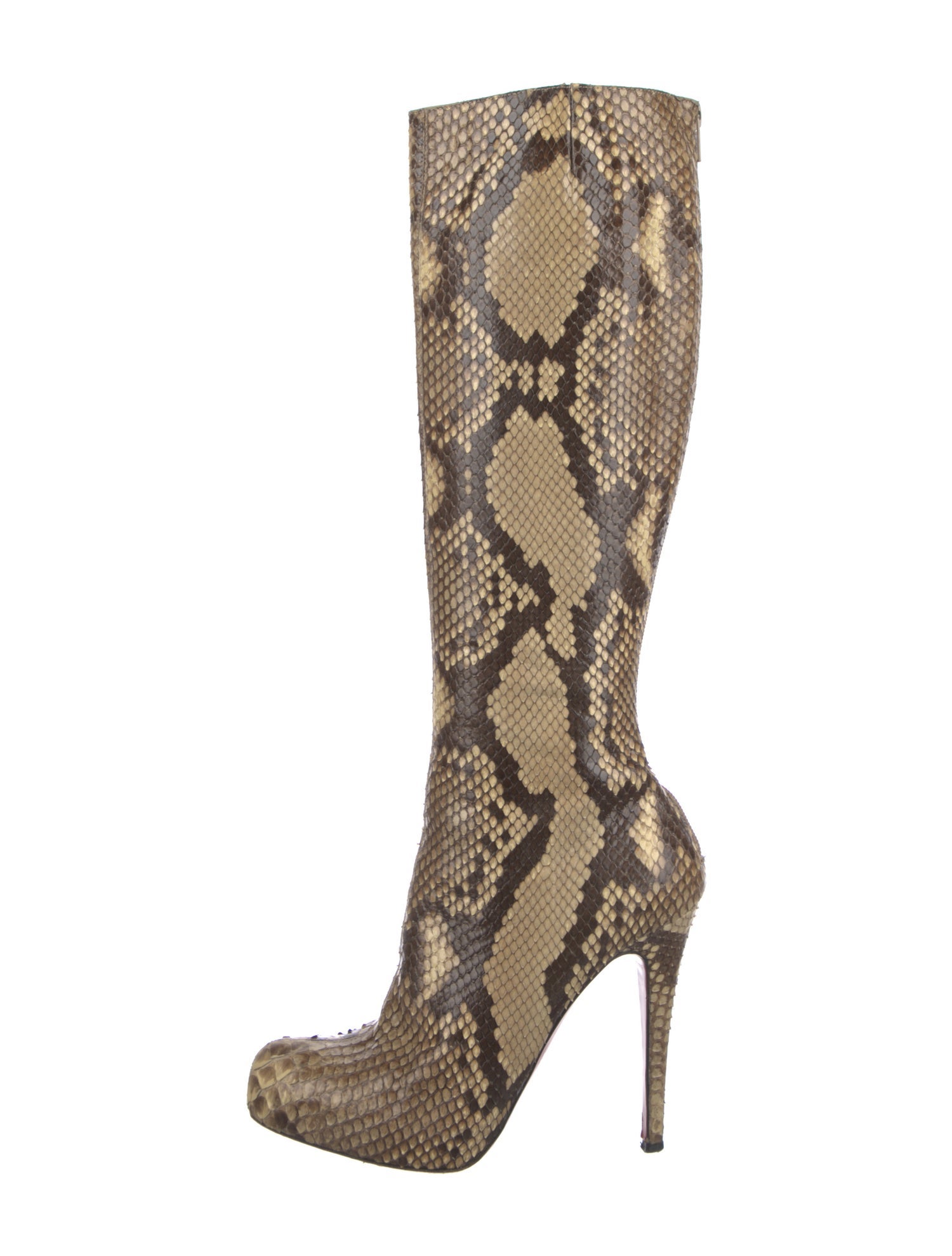 Christian Louboutin Python Animal Print Boots
