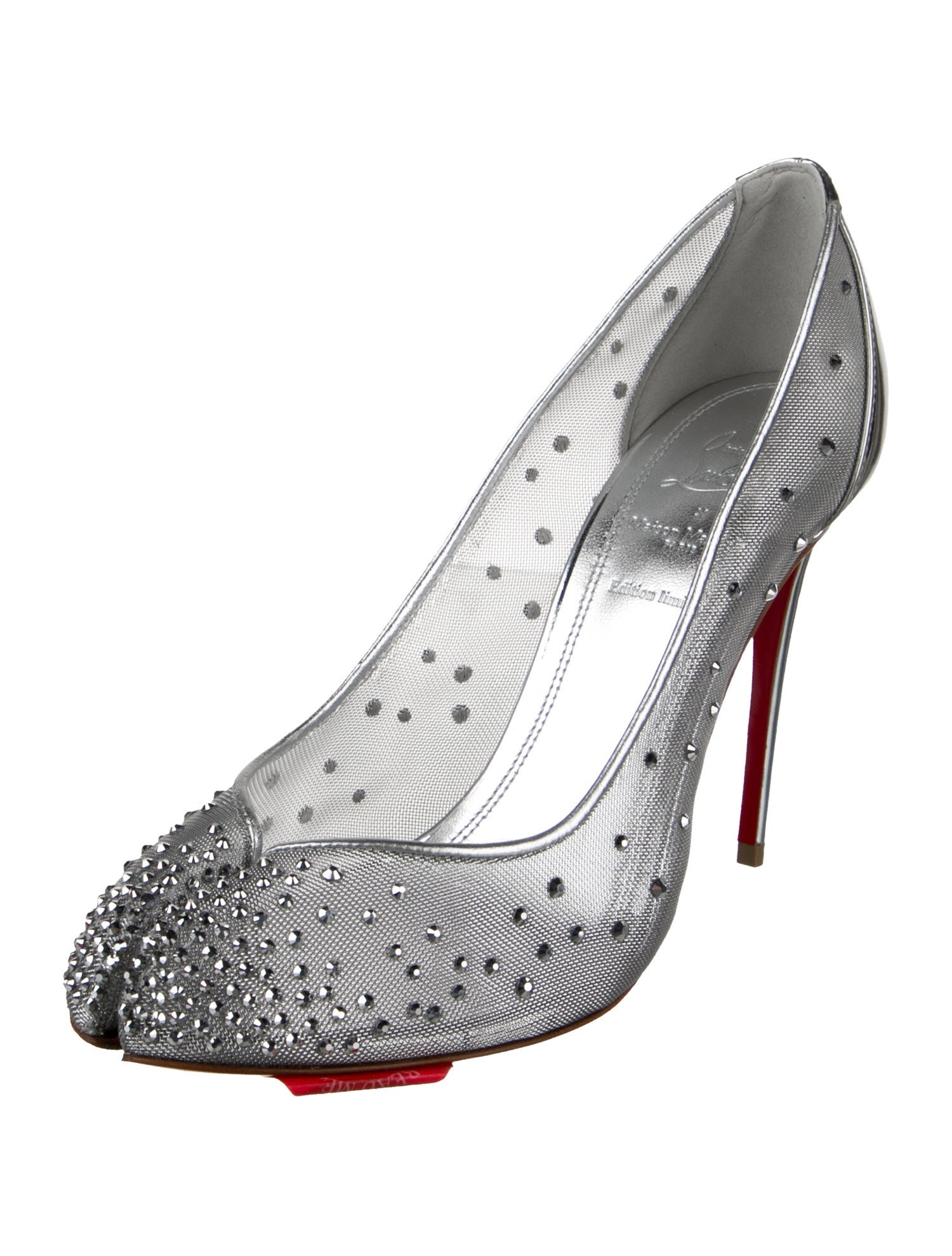 Christian Louboutin x Maison Margiela Mesh Crystal Embellishments Pumps