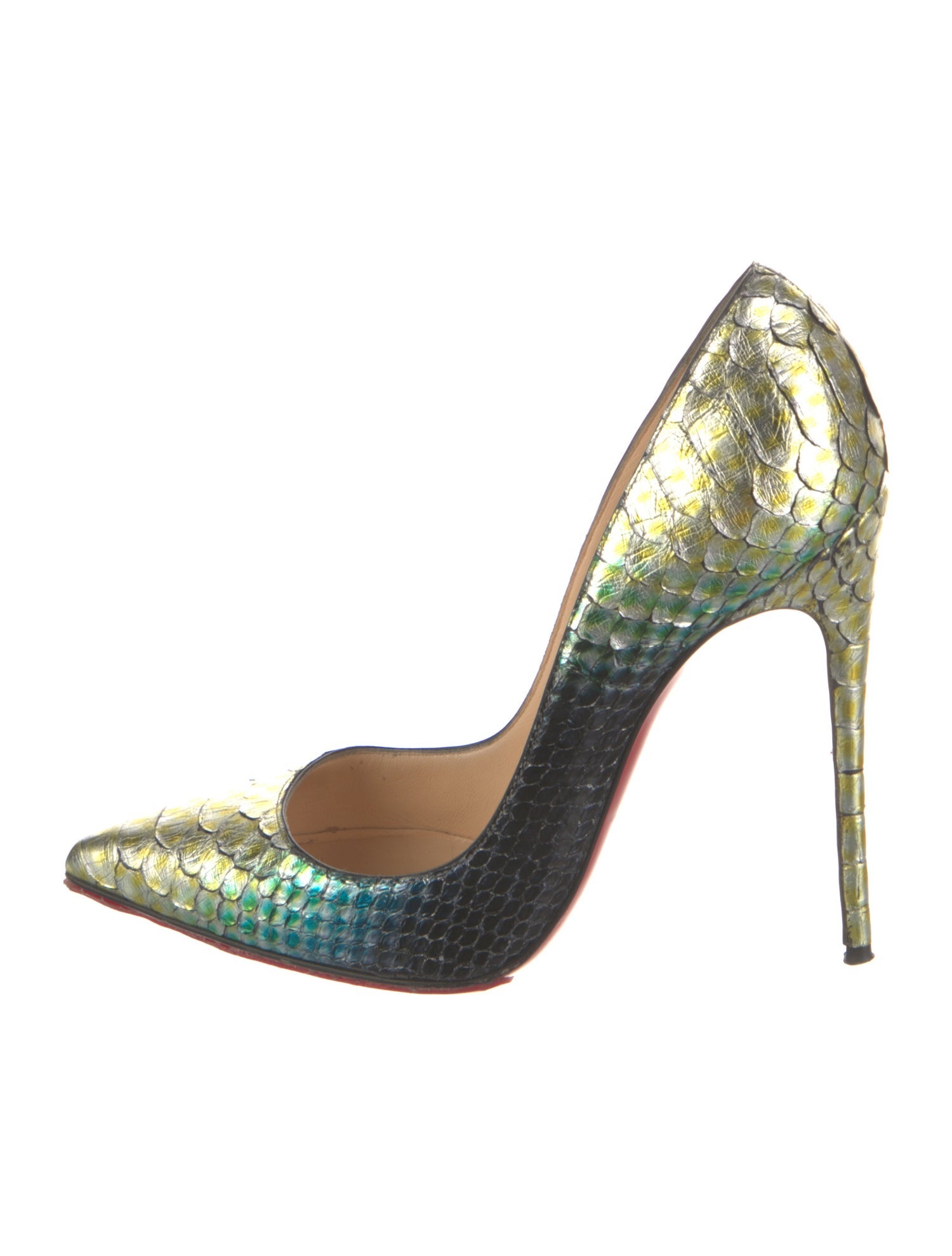 Christian Louboutin Snakeskin Animal Print Pumps