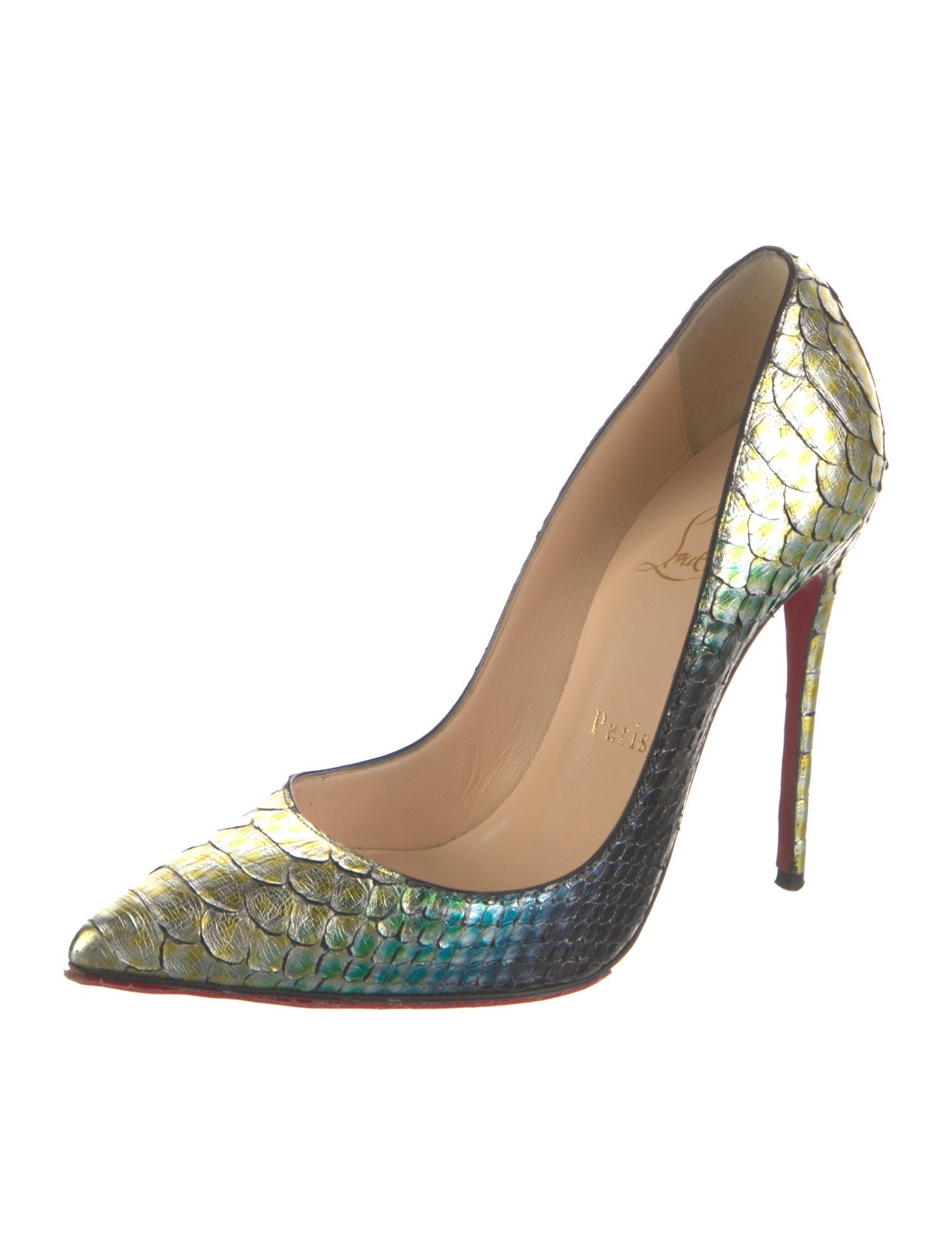 Christian Louboutin Snakeskin Animal Print Pumps