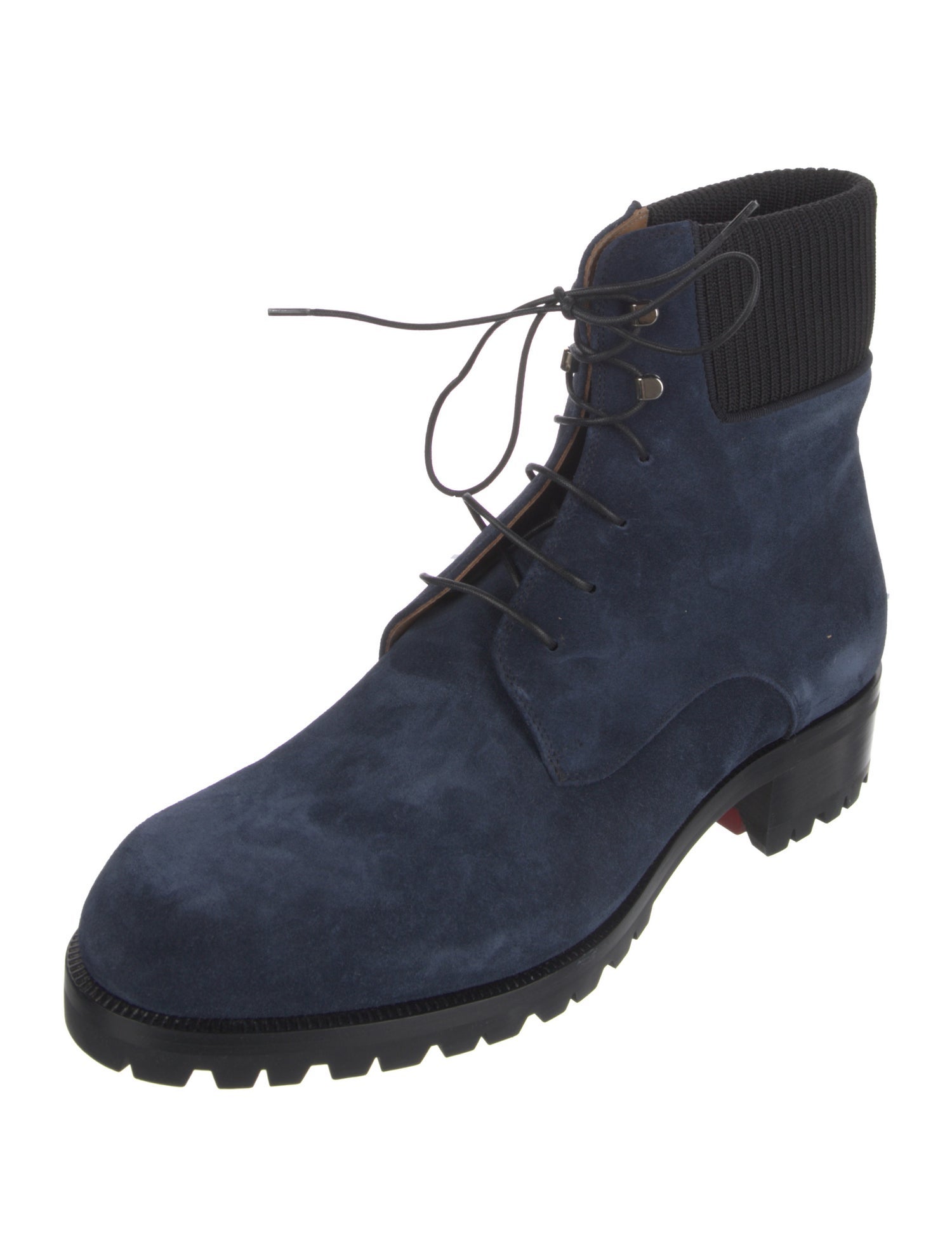 Christian Louboutin Suede Lace-Up Boots