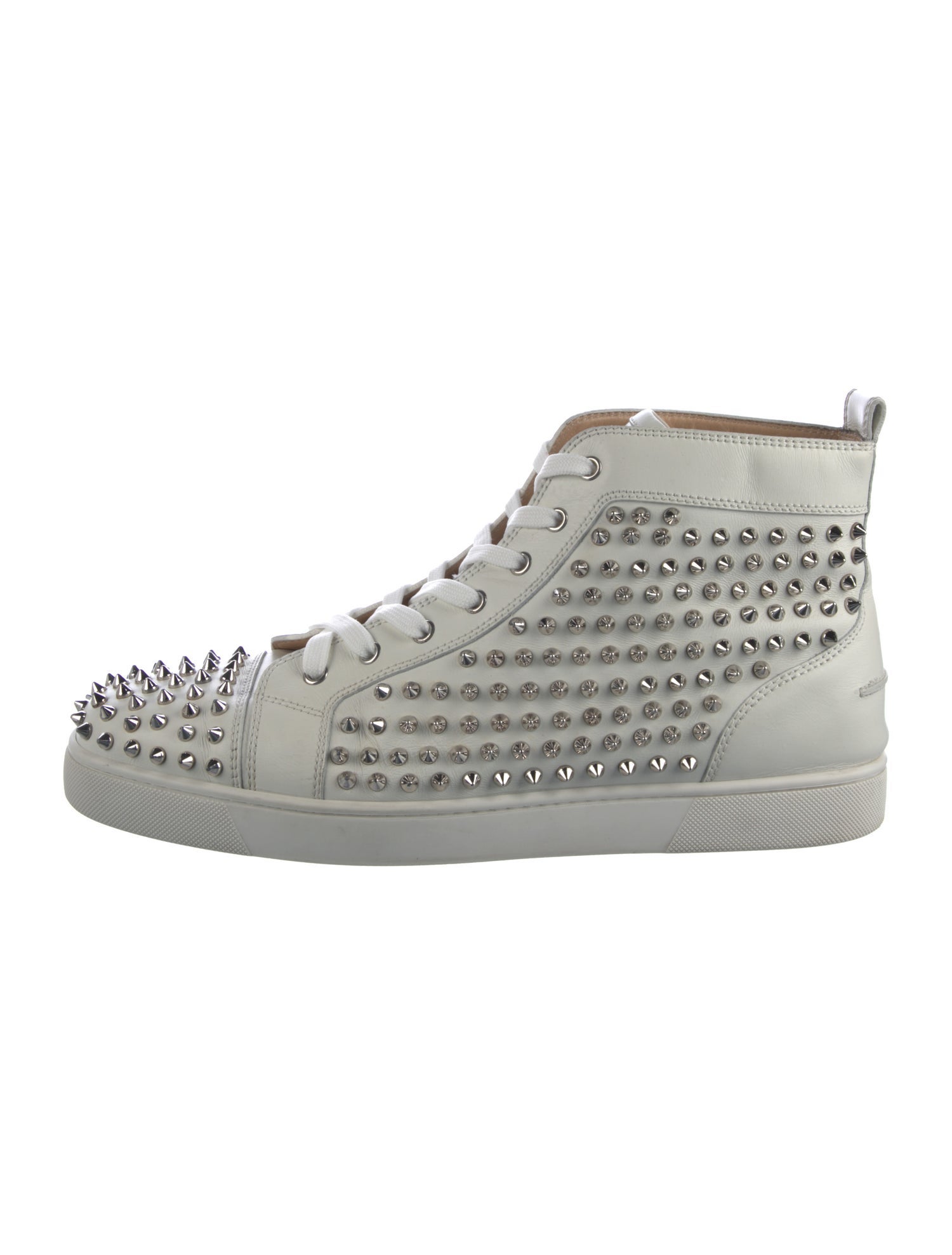 Christian Louboutin Spike Accents Leather Sneakers