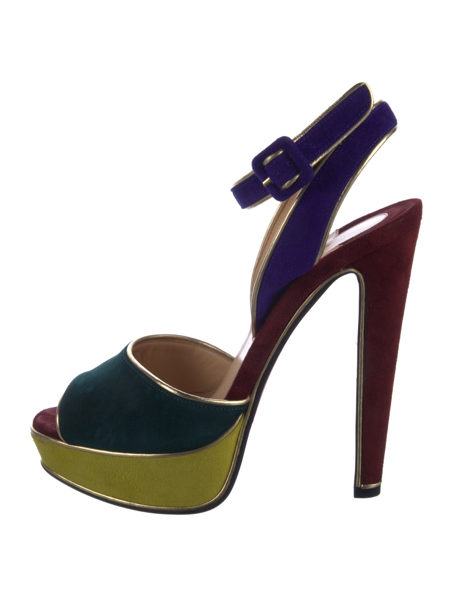 Christian Louboutin Suede Slingback Pumps