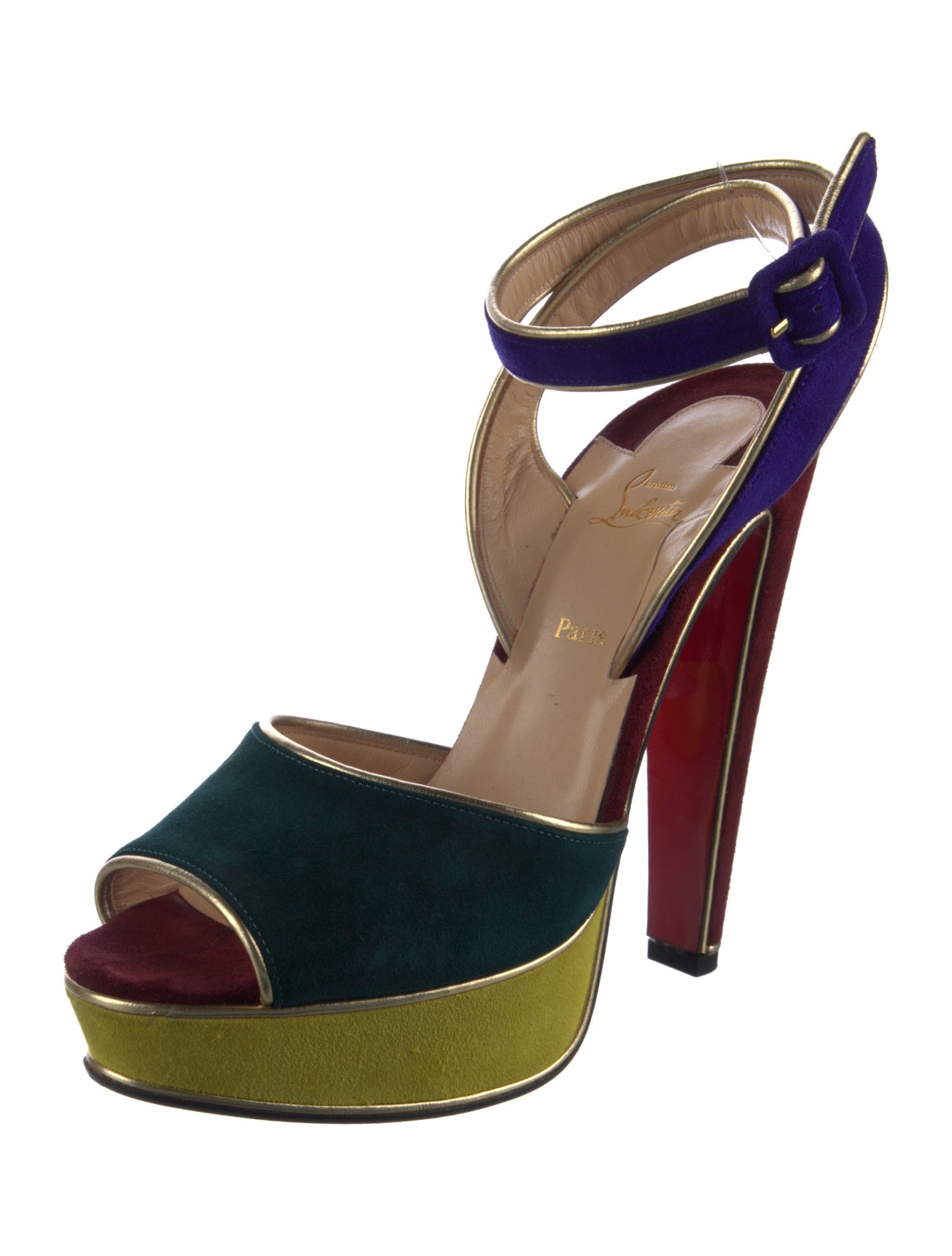 Christian Louboutin Suede Slingback Pumps