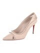 Christian Louboutin Spike Accents Suede Pumps