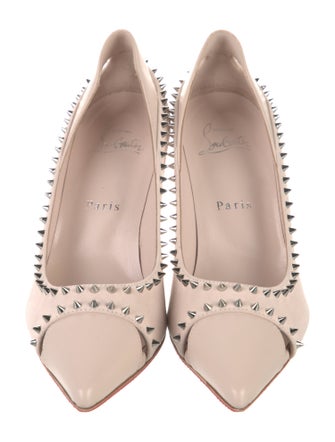 Christian Louboutin Spike Accents Suede Pumps