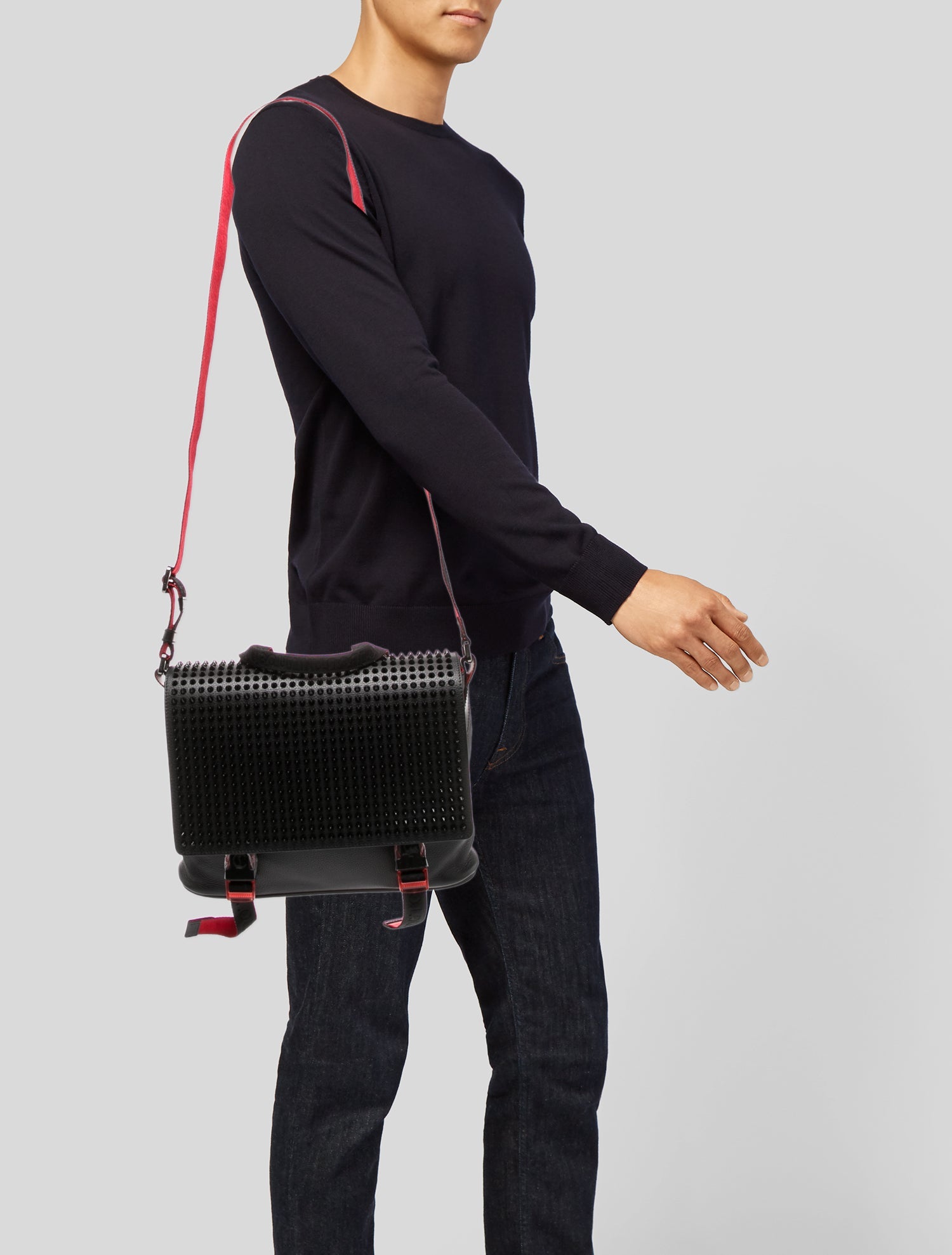 Christian Louboutin Leather Messenger Bag