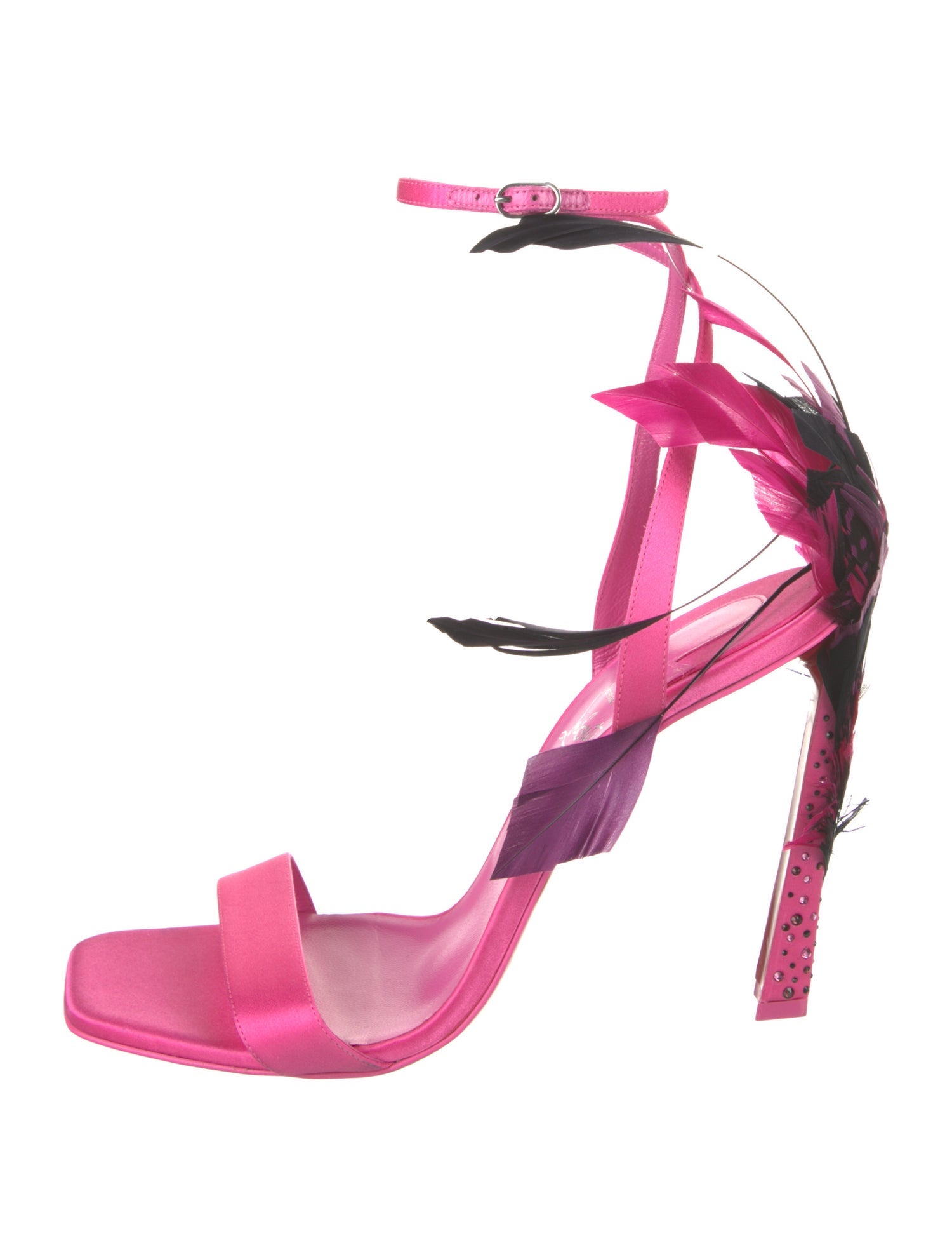 Christian Louboutin Satin Crystal Embellishments Sandals