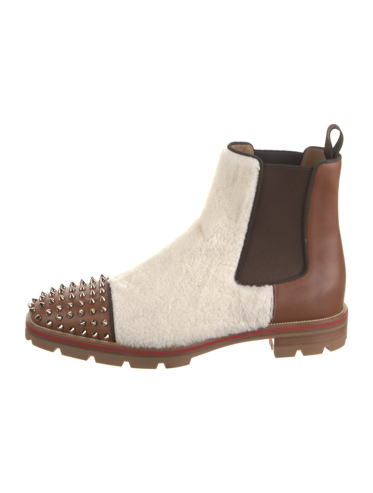 Christian Louboutin Shearling Chelsea Boots