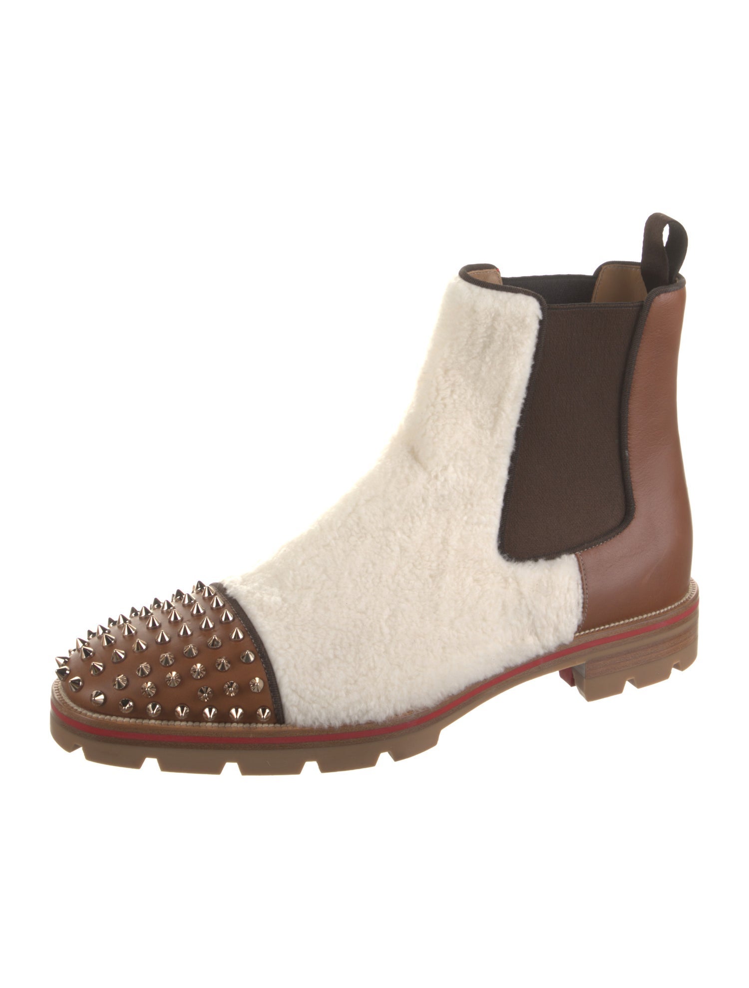 Christian Louboutin Shearling Chelsea Boots