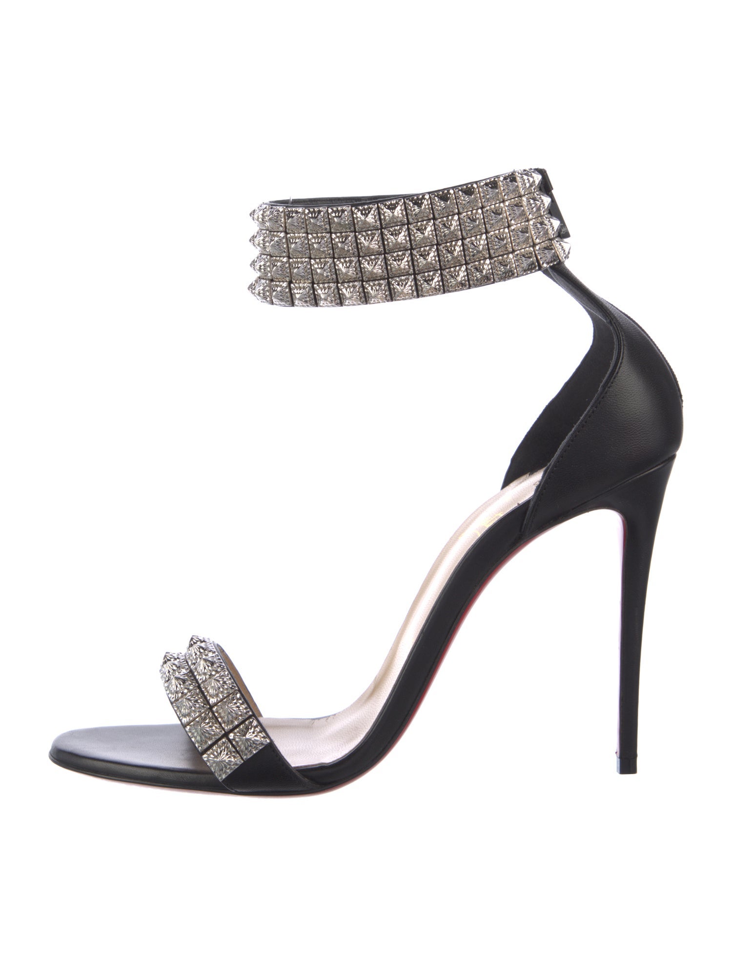 Christian Louboutin Leather Studded Accents Sandals