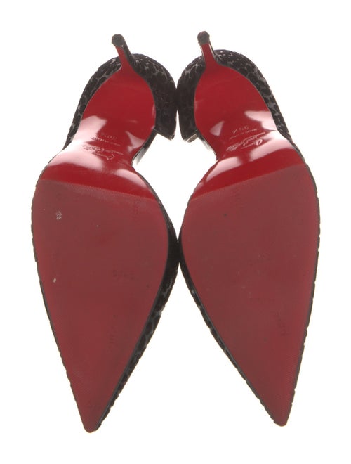 Christian Louboutin Velvet Glitter Accents D'Orsay Pumps