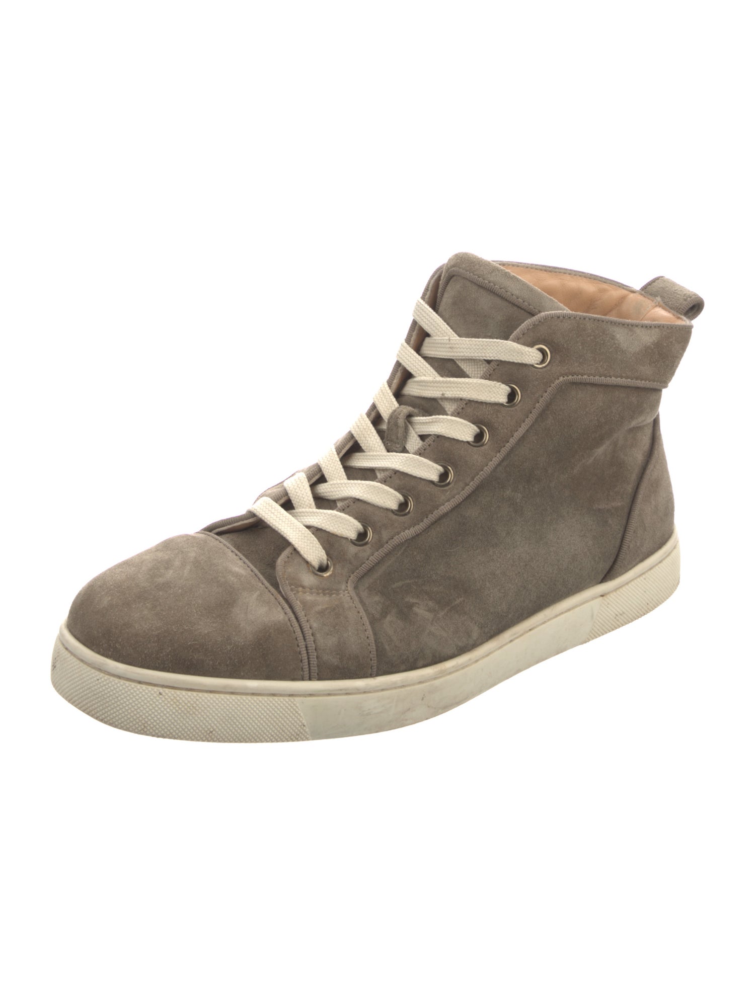 Christian Louboutin Spike Accents Suede Sneakers