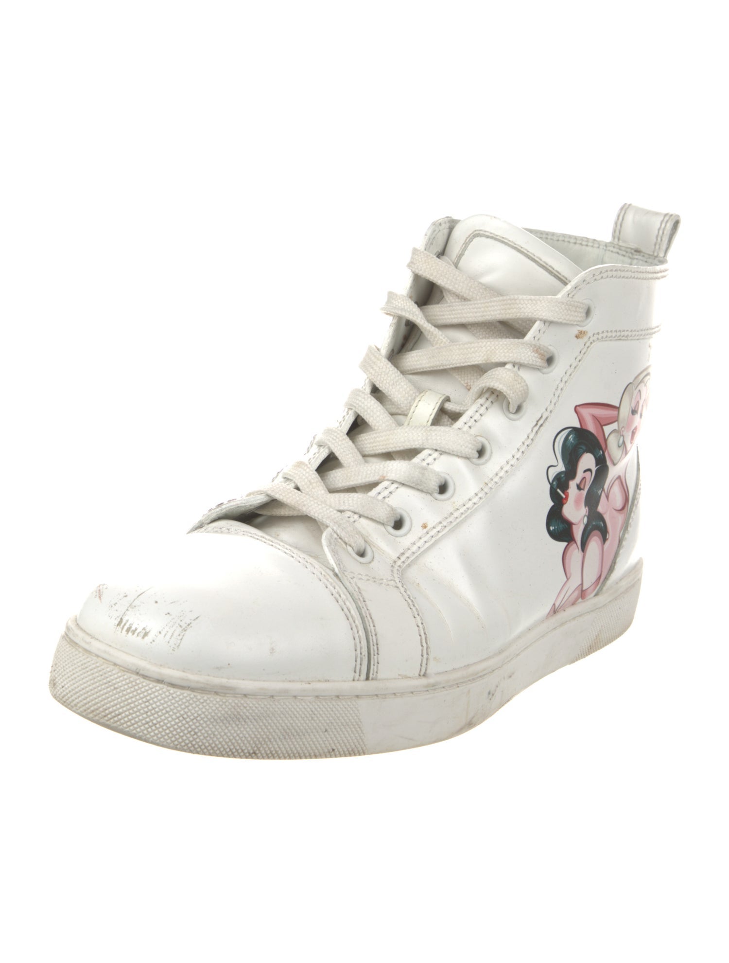 Christian Louboutin Leather Printed Sneakers