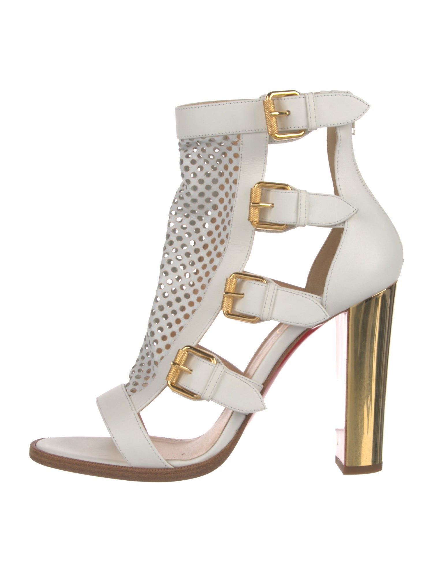 Christian Louboutin Leather Lasercut Accents Pumps