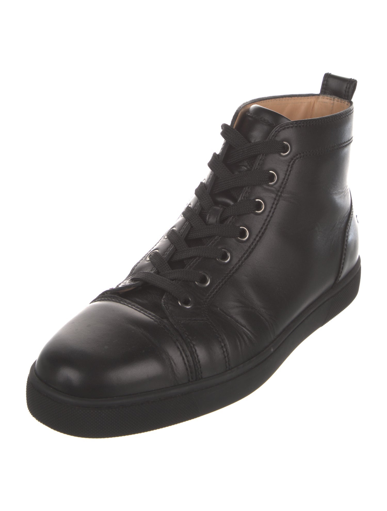 Christian Louboutin Leather Graphic Print Sneakers