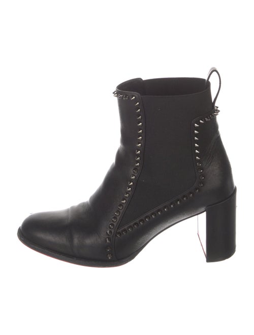 Christian Louboutin Spike Accents Leather Chelsea Boots