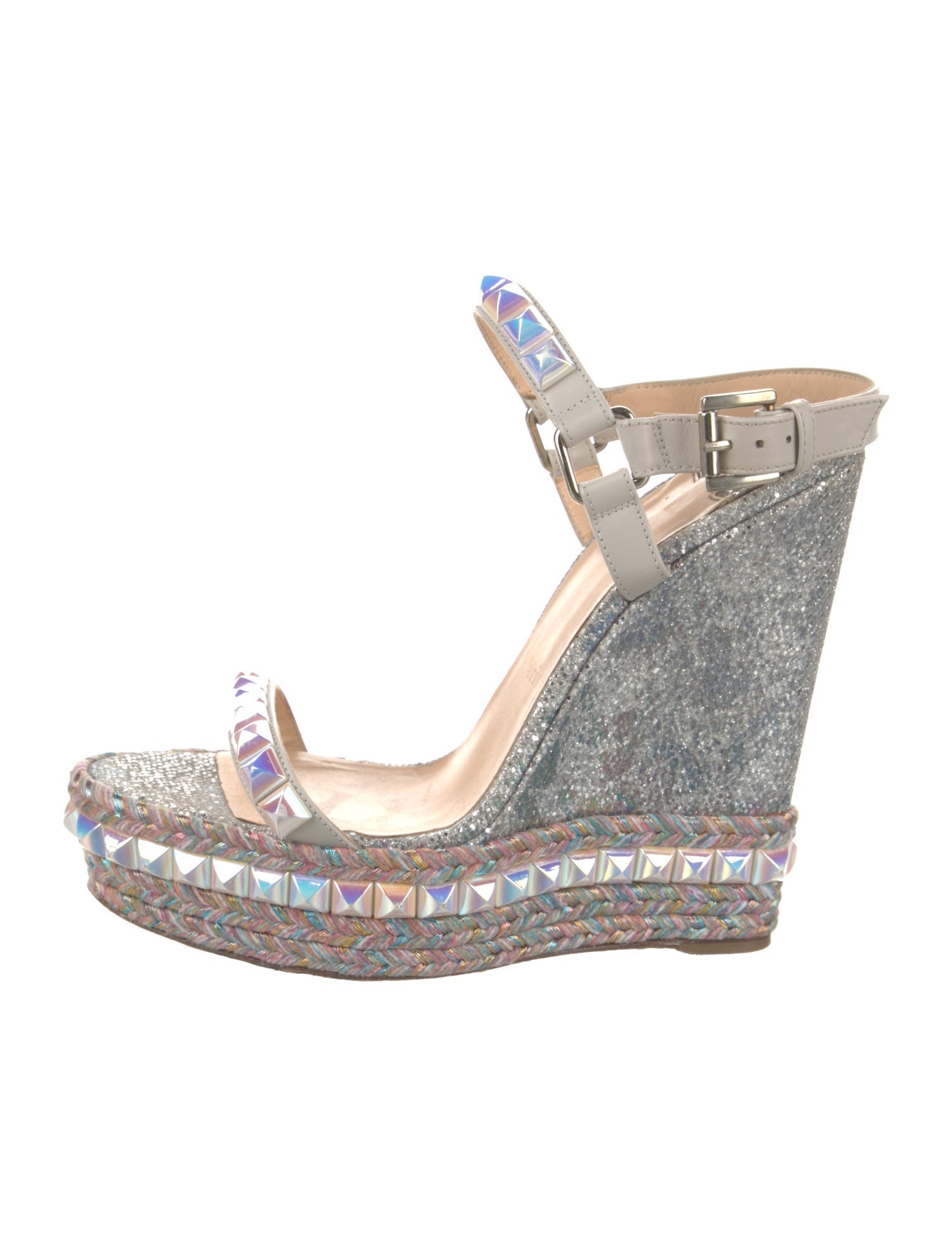 Christian Louboutin Pyraclou 110 Leather Espadrilles