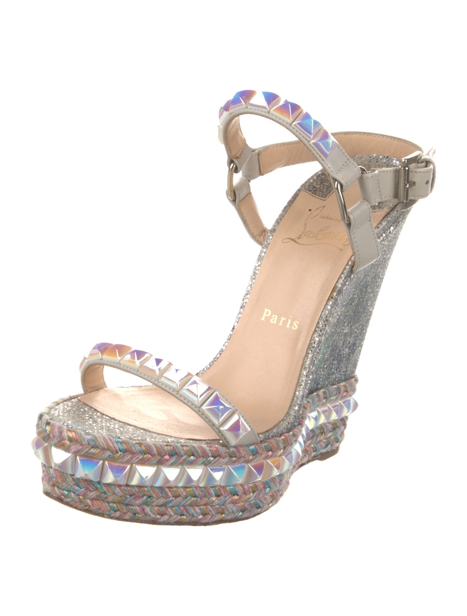 Christian Louboutin Pyraclou 110 Leather Espadrilles