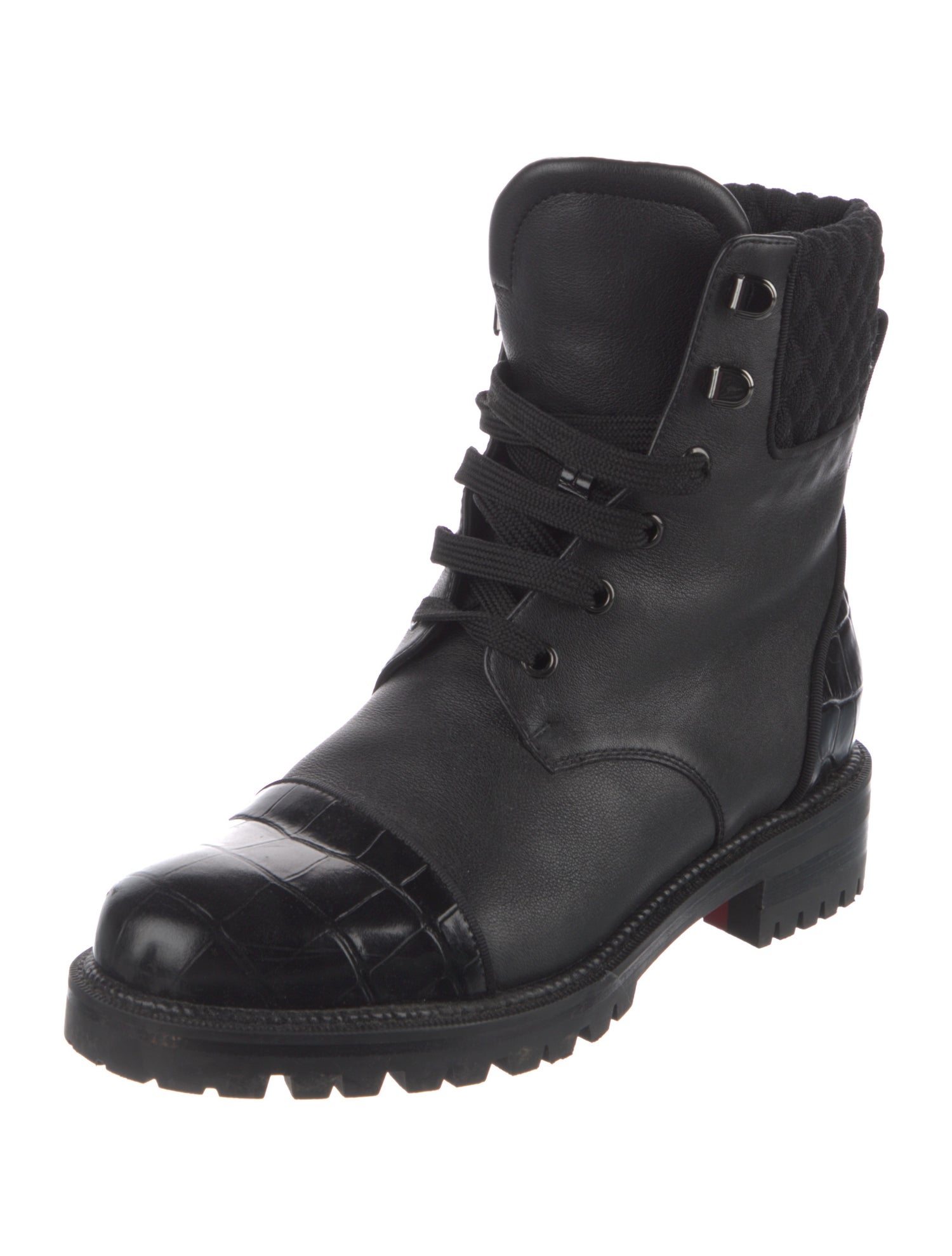 Christian Louboutin Leather Combat Boots